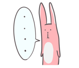 Slim body rabbit sticker #3705723
