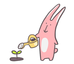 Slim body rabbit sticker #3705726