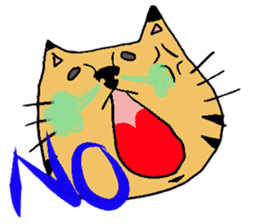 Carefree cat Sasuke sticker #3706330