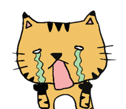 Carefree cat Sasuke sticker #3706363