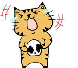 Carefree cat Sasuke sticker #3706364