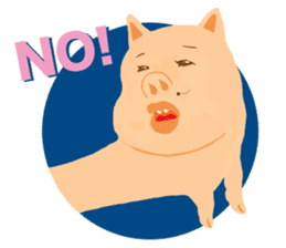 pig guy sticker #3706560