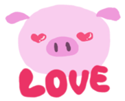 pretty lovely pig sticker #3708473