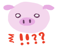 pretty lovely pig sticker #3708480