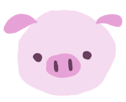 pretty lovely pig sticker #3708481