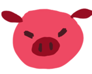 pretty lovely pig sticker #3708482