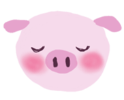pretty lovely pig sticker #3708483