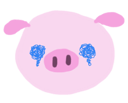 pretty lovely pig sticker #3708485