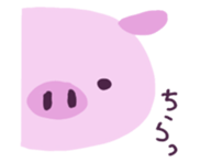 pretty lovely pig sticker #3708494