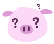 pretty lovely pig sticker #3708499