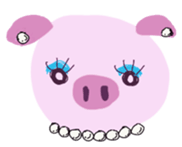 pretty lovely pig sticker #3708502
