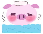 pretty lovely pig sticker #3708507