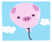 pretty lovely pig sticker #3708508
