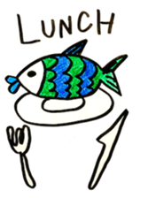 Fish and Cat sticker #3709132
