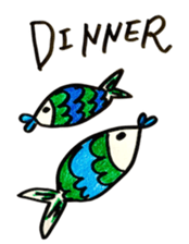 Fish and Cat sticker #3709133