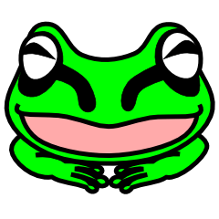 A lovely green frog Sticker