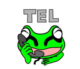 A lovely green frog Sticker sticker #3709627