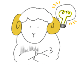 thinking sheep sticker #3709995
