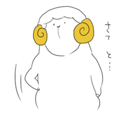 thinking sheep sticker #3710004