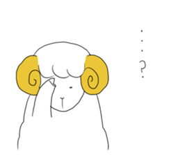 thinking sheep sticker #3710016
