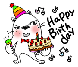 The funny cat "BUSAIKU KAWAII UZAI NEKO" sticker #3710361