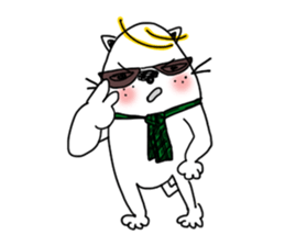 The funny cat "BUSAIKU KAWAII UZAI NEKO" sticker #3710363