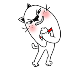 The funny cat "BUSAIKU KAWAII UZAI NEKO" sticker #3710364