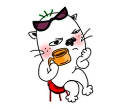 The funny cat "BUSAIKU KAWAII UZAI NEKO" sticker #3710368