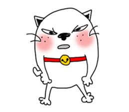 The funny cat "BUSAIKU KAWAII UZAI NEKO" sticker #3710380