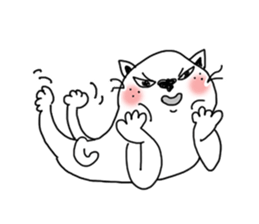 The funny cat "BUSAIKU KAWAII UZAI NEKO" sticker #3710381