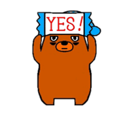 (dark under-eye circles)Bear sticker #3710993