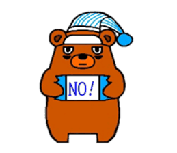 (dark under-eye circles)Bear sticker #3710994