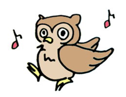 horned owl(Japanese) sticker #3712035
