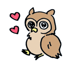 horned owl(Japanese) sticker #3712036