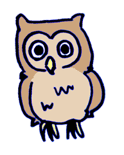 horned owl(Japanese) sticker #3712053