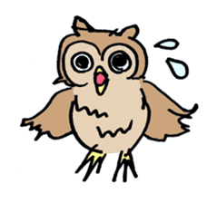 horned owl(Japanese) sticker #3712055