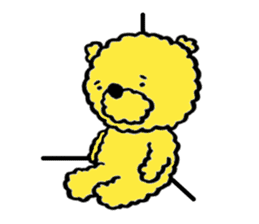 Fluffy Yellow Bear sticker #3712322