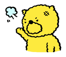 Fluffy Yellow Bear sticker #3712324
