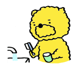 Fluffy Yellow Bear sticker #3712331