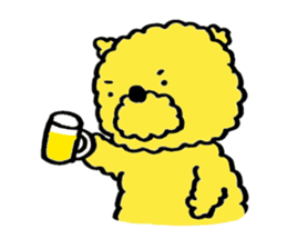 Fluffy Yellow Bear sticker #3712336