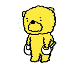 Fluffy Yellow Bear sticker #3712343
