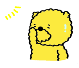 Fluffy Yellow Bear sticker #3712348