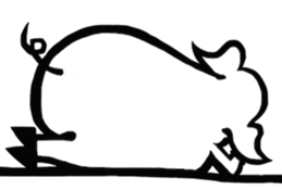 Mr.white pig sticker #3712356