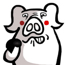 Mr.white pig sticker #3712372