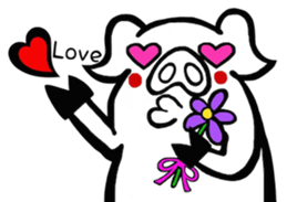 Mr.white pig sticker #3712373