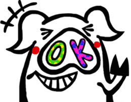 Mr.white pig sticker #3712379