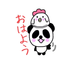 Girl&Panda- carefree words and honorific sticker #3712512