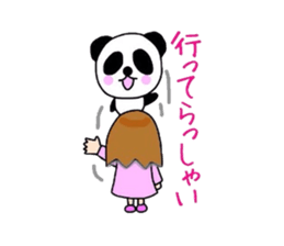 Girl&Panda- carefree words and honorific sticker #3712520
