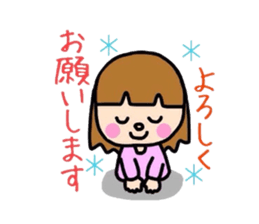 Girl&Panda- carefree words and honorific sticker #3712525