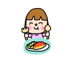 Girl&Panda- carefree words and honorific sticker #3712546